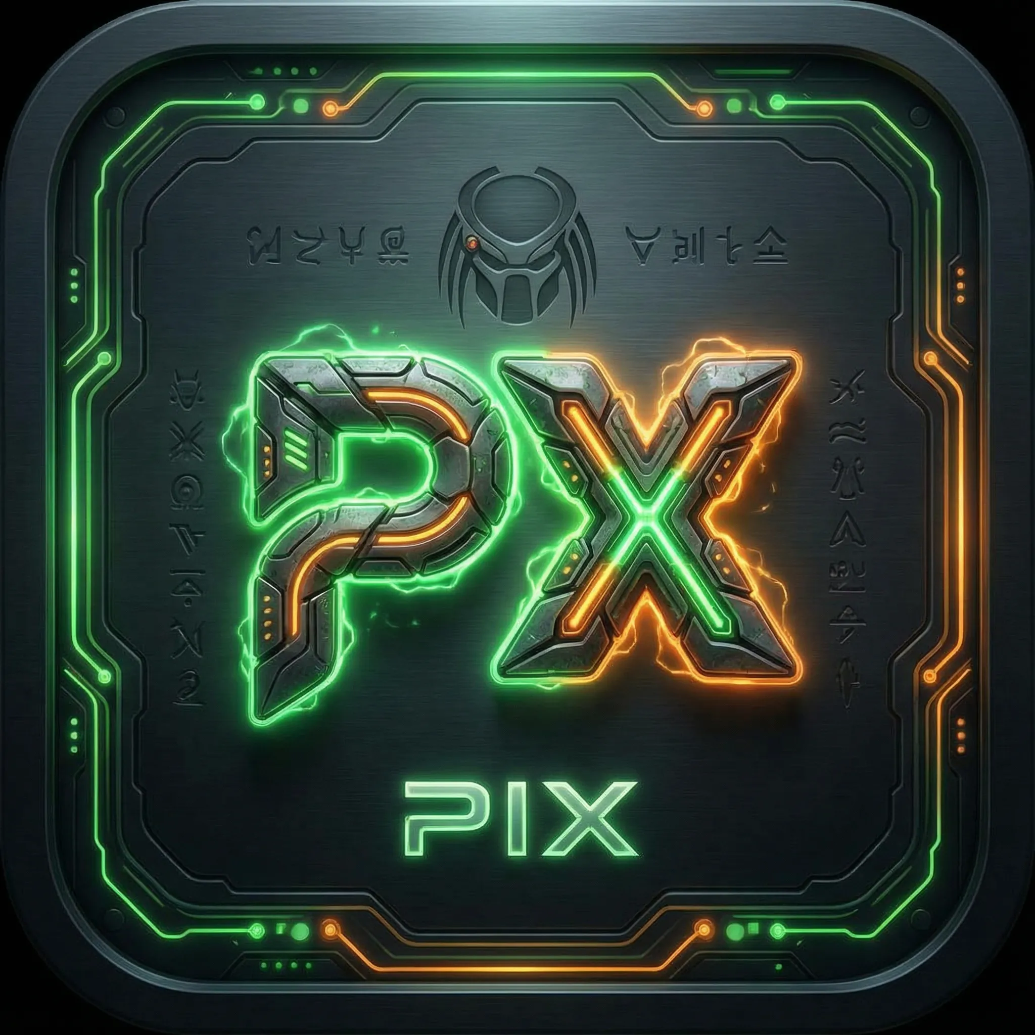 PIX - Pagamento instantâneo brasileiro com design Predador